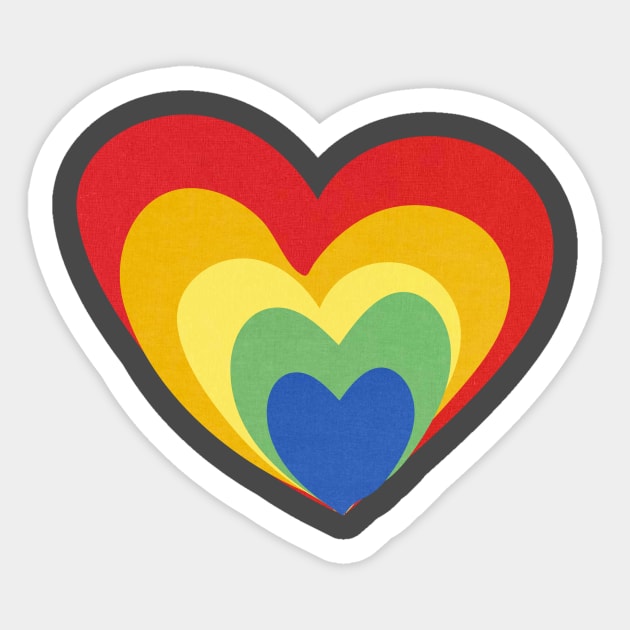 Rainbow Hearts Sticker by Tee Rock